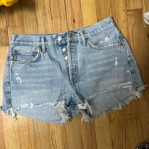 AGOLDE blue Jean shorts size 28